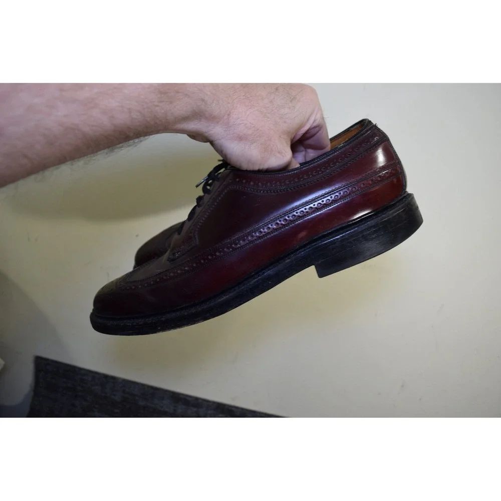 Florsheim Imperial KENMORE Mens 9.5 B Burgundy Leather Wingtip Shoes 93605